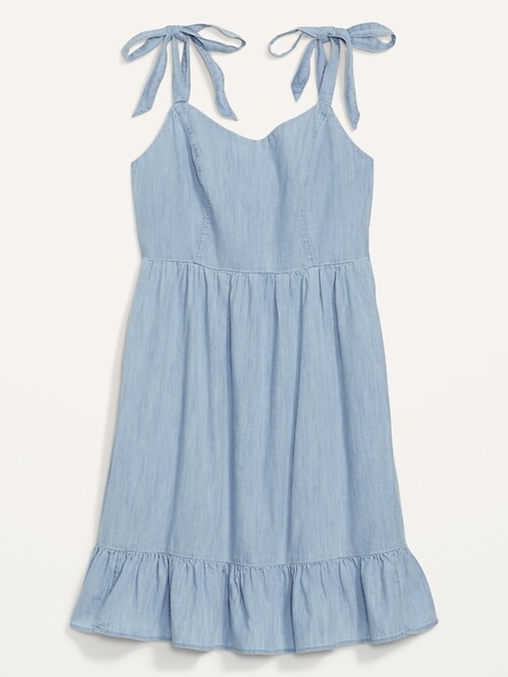 Old Navy Denim Shoulder Tie Dress Women’s Size Large